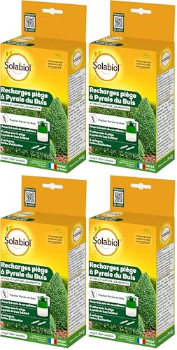 SOLABIOL Recharge Piège à Pyrale du buis - Etui 2 Seringues - Lutte Contre Les Papillons Mâles - Surveillance 6 Mois Pour 180m2 SORECBUISN (Lot de 4)