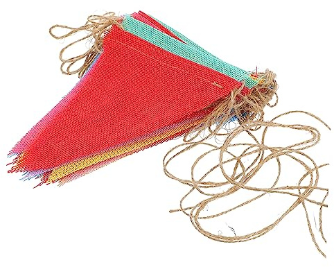 DECOMELODY Banderines De Tela Doble Cara Banderas Triangulares Para Bodas Decoración Hogar