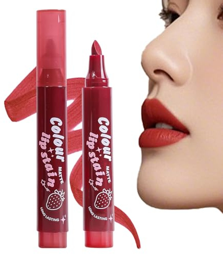 Lip Stain Pen - Long Lasting Lip Stain Liner Pen - Highly Pigmented Waterproof Tinted Lipstick, Long-Lasting Beauty Accessories for Daily Commuting