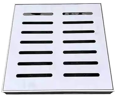 ZSXZCBDQ Canaletta Scolo Acqua Piovana Quadrata per Doccia, Grondaia Acqua Piovana a Canale in Acciaio Inox 304, Griglia di Scolo, Griglia Scolo Acqua Piovana in Acciaio Inox(30 * 30 * 3cm)