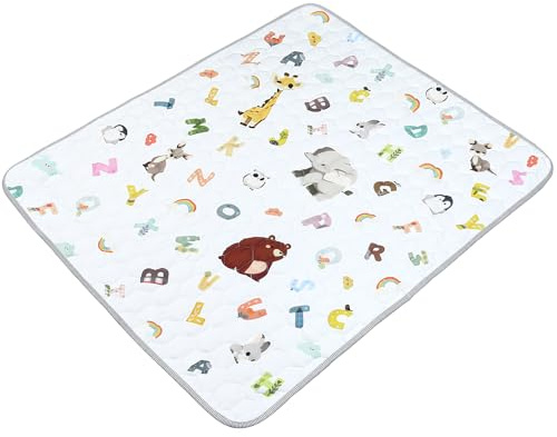 FUNYKICH Tappeto Gioco Bambini Pieghevole 150x150x1 cm,Morbido e Antiscivolo,Tappeto Neonato Gattonamento, per Camera da Letto, Soggiorno, Recinzione,Lavabile in Lavatrice