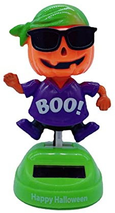 2 figuras solares de pirata de Halloween, figura oscilante, figura de coche, figura de oscilación solar, decoración de mesa de Halloween, juguete de decoración de tablero de coche