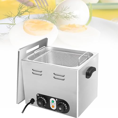 Caldera de huevos comercial con cesta de malla para calefacción uniforme, gran capacidad para uso en restaurantes