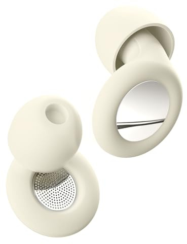 Tapones Oidos Ruido Dormir, Protección Auditiv, Tapones Oidos Cancelacion de Ruido, Silicona Reutilizables Ultra Suaves, para Festival, Dormir, Viajar, Trabajar, Estudiar, Blanco