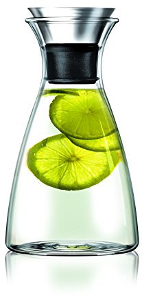 Eva Solo 567560 Caraffa in vetro, Acciaio Inox, 1 Litro, Anti-goccia