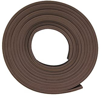 Amig - Paraspifferi adesivi in gomma | per evitare correnti d'aria per porte e finestre battenti e scorrevoli | 6 metri in 2 strisce da 3 m | colore marrone | Isolante per cavità 1-3,5 mm