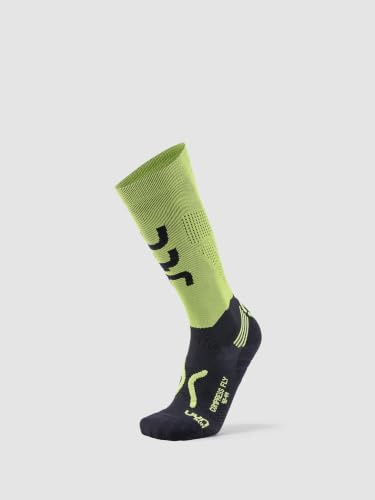 UYN S100070 RUN COMPRESSION FLY Calzini Uomo Verde Acido/Nero 41