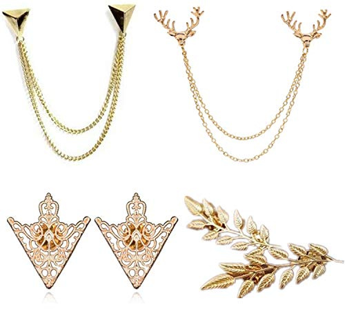 PPX 4 Pièces Femmes Diamants Broche Étoiles En Alliage Broche Bijoux Cadeaux Utiles Et Pratiques,avec Boite