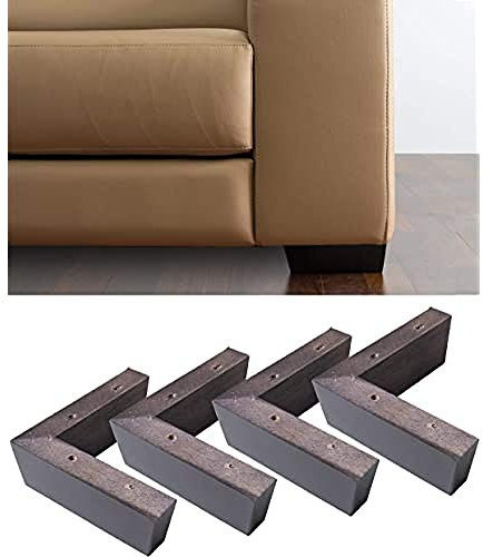 IPEA 4X Möbelfüße Sofa Füße aus Holz Farbe Wengé – Höhe 50 mm – Made in Italy – Fuße fur Möbel, Sofas, Schränke – Eckfüße - Beine in Kegelform Massivholz fur Sessel