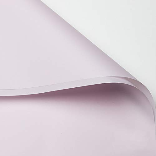 Banxidi Korean Honey Paper Floral Wrapping Paper 40 Sheets Florist Supplies Waterproof Flower Bouquet Wrapping Paper Floral Supplies for Fresh Flowers, 22.8x22.8 Inch (Lilac)