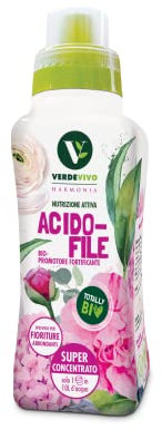 VerdeVivo Harmonia Acidofile. Biopromotore fortificante specifico per acidofile. Liquido superconcentrato a base di Amminoacidi liberi