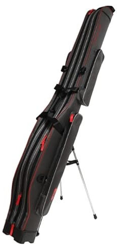 Mikado 3-Fach Hardcase Rutentasche mit Ständer, schwarz, 160cm / 3 Fächer/UWD-06-160-3-GY, Klassisch