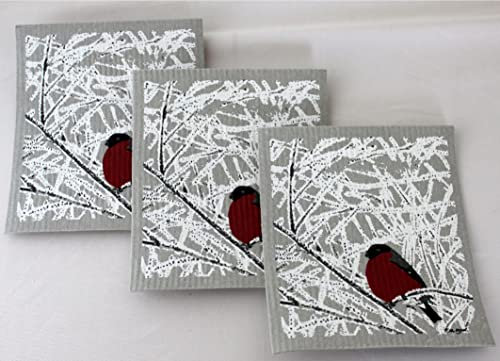 Design 20+ Swedish Dishcloth- Spüllappen 3 Stück Verpackt im Einer Geschenktüte. Super saugfähiges Reinigungstuch für Küche, Waschküche, Garage