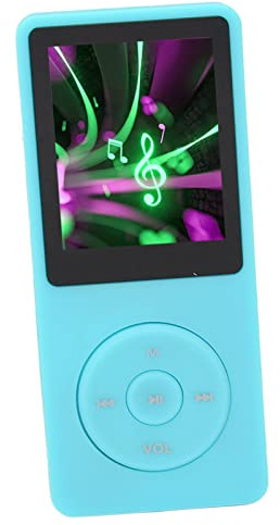 MP3 MP4-spelare, Förlustfri HiFi Slim Musikljudspelare med FM-radio, E-bok, Spela Musik Upp Till 30 Timmar, Stöd för Upp Till 64 GB TF-kort för Sport, Löpning (Blå)