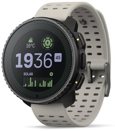SUUNTO Vertical Solar GPS Adventure Watch, Premium Multisport Watch w/1.4 inch Touchscreen, Free Global Offline Maps, 60-Day Battery Life, Training Records, Heart Rate & Sleep Tracking, Steel Sand