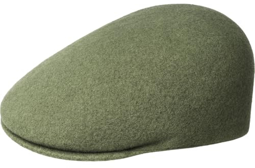 Kangol Seamless Wool Gatsby 507 Flatcap Schiebermütze Schnabelmütze Gatsbymütze Wollcap Schirmmütze Damen/Herren - mit Schirm, Schirm Winter