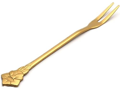 Dessert Forks Creative Dinner Forks Stainless Steel Fruit Fork Flower Handle Fruit Portable Cute Classic Elegant Premium Simple Dinner Forks