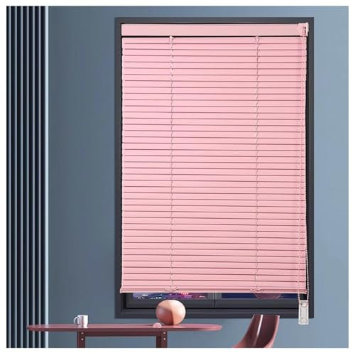 Jalousien Rosa 60/70/80/90/100/120cm Breit,Metall Aluminium Jalousie,Verdunkelungs/Wärmeschutz Jalousette,Horizontal Jalousetten Für Fenster,Leicht Zu Montierende Vorhänge,W×H-110×200cm(43*79in)