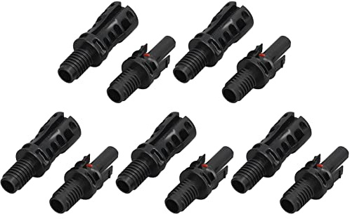 Solarstecker, 5 Sätze Solar-Abzweigverbinder UV-Schutz Stecker-Buchse-Leiterplatten-Endverbinder, Hohlkern-Solar-Photovoltaik-Steckverbinder Solarmodul-Anschluss (PV-15BMC (1500 V))