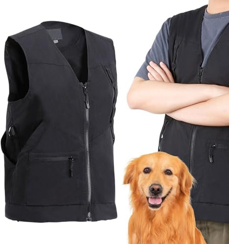 Trainingsweste für Hundeführer – Trainingsstoff für Hunde mit mehreren Taschen, Schutzweste für Hundeführer | Trainingskleidung für Hunde, seitlich verstellbar mit