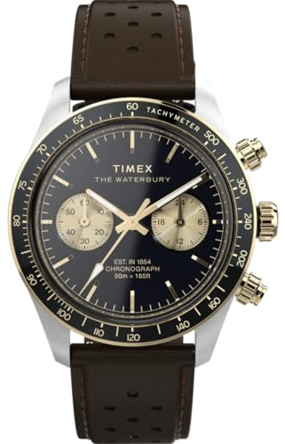 Timex Herren Chronograph Armbanduhr Waterbury Heritage