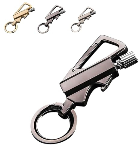 Permanent Match Infinity Lighter, with Dual-Side Flint Fire Starter,Reusable Waterproof Strike Anywhere, Match Strike for Outdoor Camping Hiking Survival (Gray)