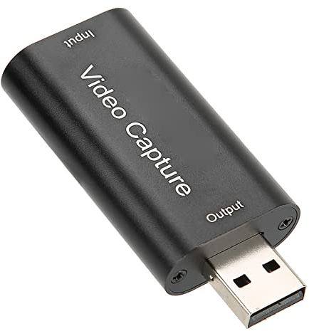 Denash Tarjeta de Captura USB 4K HD Tarjeta de Video de Interfaz Multimedia HD para //OS X, Fácil Instalación de Suministros de Computadora Portátiles para Profesionales, Negro