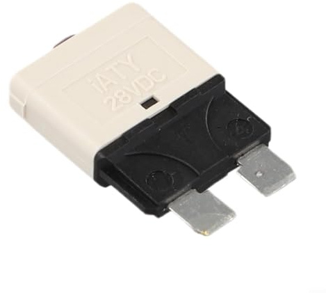 Volakebeing Disjoncteur à lame fusible 12 V 24 V réinitialisable automatique manuel 5-30 A Type ATC Protection contre les surcharges Interrupteur thermique (25 A)