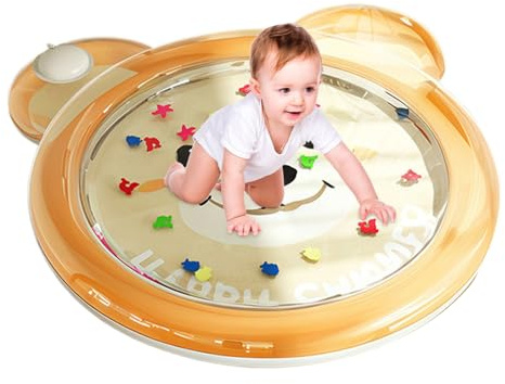 Besreey Water Mat for Babies - Water Play Mat Baby Swimming Pool, Educational Toys Preschool Learning Activities Inflatable - Baby Swimming Ring with Inflatable Babyy Seat and Handle