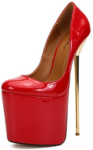 WQHPLMD Womens Sandals Pointed Toe 22cm Stiletto Pumps Plus Size Platform Slip On Office Lady Sandal Party Prom Dress Shoes Origin China