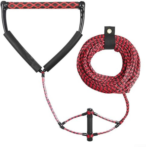 Filteilect Corde de wakeboard de 22,8 m avec poignée en EVA pour ski nautique, kneeboard, ligne de remorquage de surf – Corde flottante de 22,8 m avec poignée antidérapante de 38,1 cm, résistance à