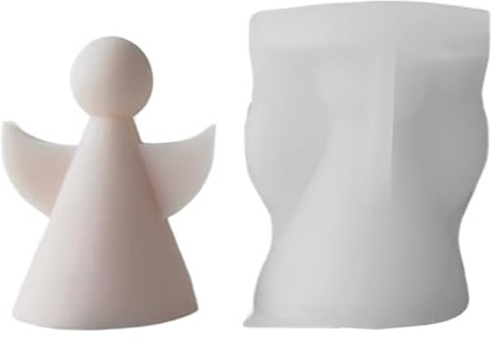 Ängelhartsform – 7 cm 3D ängelform, form silikon hantverk ramar enkel frisättning gjuthjälpmedel, fina detaljer kaktvål lera choklad cementmaskin | kreativ epoxi form för konst efterrättshantverk
