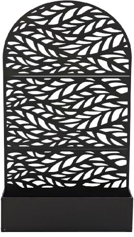 COSE DA CASA Fioriera in Metallo nero con Spalliera ad Arco per Piante Rampicanti Pannello Divisorio Privacy e Separatore per Esterno e Interno L90xP33x alta 180 cm Design Elegante e Moderno separe'