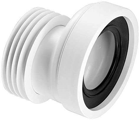McAlpine CON4 20mm Offset Rigid WC Connector, White