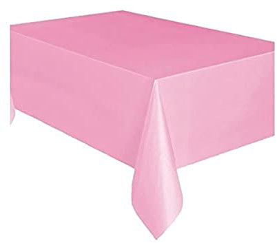 Rechteckige Kunststoff-Tischdecke, 137,2 x 274,3 cm, elegantes Design und Premium-Qualität, ideal für Partys, Veranstaltungen und den täglichen Gebrauch, Rosa, 1 Stück