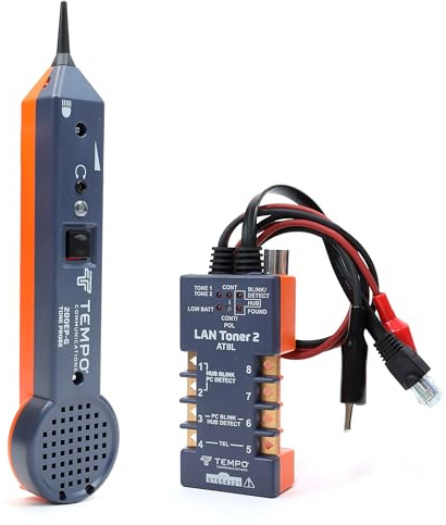 TEMPO AT8LK LAN Tone Generator and Probe Kit, Wire Tracer, Test Local Area Network Cabling, Wire Toner, Professional Grade