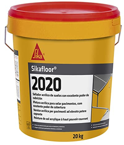 SIKA - Revestimiento acrílico suelos - Sikafloor 2020 - Azul - 20kg | Pintura para interior y exterior - Ideal para garajes y superficies de cemento - Acabado resistente