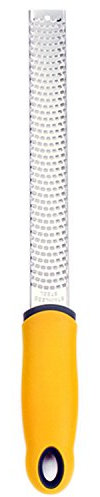 Boodtag Outil de Cuisine Zesteur Fruit Légumes Citron Râper Fromage Chocolat Durable Multifonction INOX (Jaune)