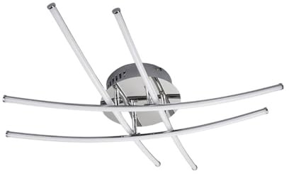 Lindby LED Deckenleuchte Yael (Modern) in Chrom aus Metall, Lampe Deckenlampe Küchenleuchte
