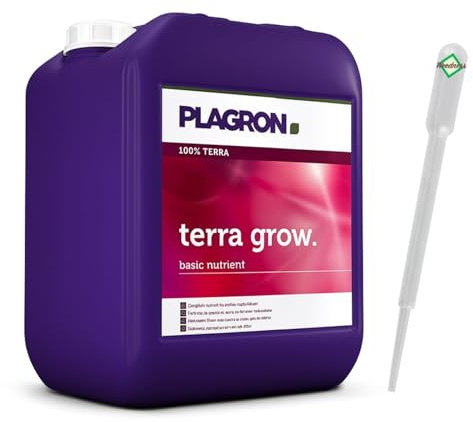 Weedness Plagron Terra Grow 5 Liter - Grow Anbau Indoor Dünger Wachstumsphase Organischer Bio Flüssigdünger Gurken Tomaten