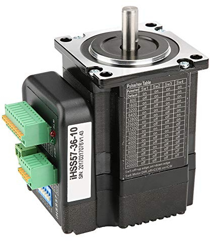 Nema 23 Schrittmotor Hoher Drehmoment IHSS57-36-10 DC36V Motor Treiber Kit 1Nm Hybrid Closed Loop Schrittservo für CNC, 3D Printer Drucken, Textilmaschinen