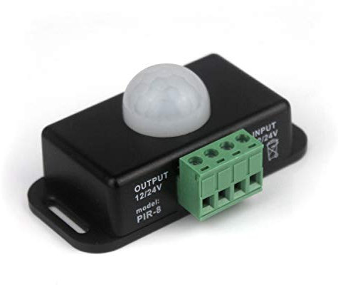 Taikuwu Bewegungsmelder PIR Sensor 6A 12V/24V DC - Automatischer Infrarot-Schalter für LED Beleuchtung (5-8m Reichweite, 120° Erfassungswinkel)