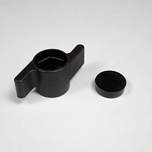ajile - Flügelgriff aus Kunststoff SCHWARZ mit Kopfdurchmesser Grösse 40 mm - M8 (13 mm Schlüssel) Innenmutter oder Schraube (nicht mitgeliefert) aus Verzinktem Stahl - 10 Stck. - MBP408x10-FBA