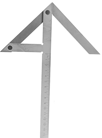 Règle de jauge de rayure à angle central en acier inoxydable, outil de recherche de centre de recherche de jauges de centrage 150x130mm pour plaque circulaire