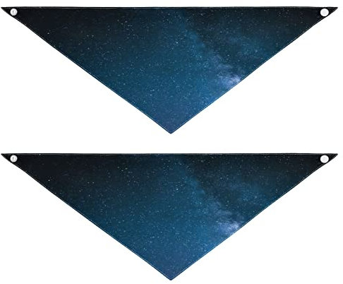 2 Stück Hundehalstücher Haustier Bandana Schal Druckknopf Dreieck Lätzchen Halstuch Set Haustier Urlaub Zubehör Dekor für kleine bis große Welpen Hunde Katzen mittelgroße Sterne Himmel Nacht