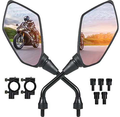 Motorcycle Mirrors, OFIG ATV Mirrors with 7/8 Handlebar Mount Compatible with Motorcycle Scooter Moped ATV Snowmobile Polaris Sportsman Dirt Bike Cruiser Chopper