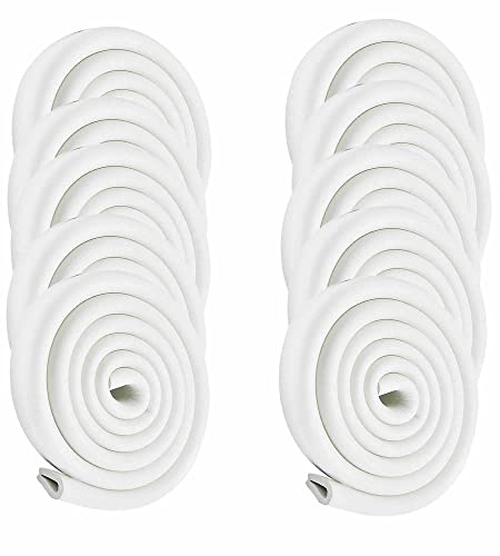 HIMRY® 20 Meter U-förmige Glastisch Kantenschutz, Tisch Möbel Kanten Schwamm Kissen Stoßschutz, Baby-Sicherheits-Tabellen-Schreibtisch Anti-Kollision Streifen (10x2M) Off Weiß KXD7003 Off-White