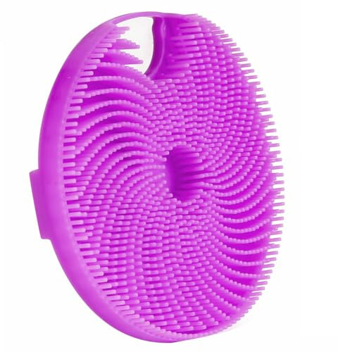 HIEERBUS Esponja de silicona para el cuerpo, suave exfoliante corporal en la ducha, lufa de silicona con cerdas fáciles de espuma, larga duración y más higiénico que la lufa de ducha tradicional, 1