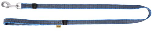 Dingo Gummierte Hundeleine einzeln mit Schlaufe Hundetraining Spaziergänge mit dem Hund Komfort und Kontrolle leichtigkeit und weicher 2,0 cm x 120 cm Blau 12610