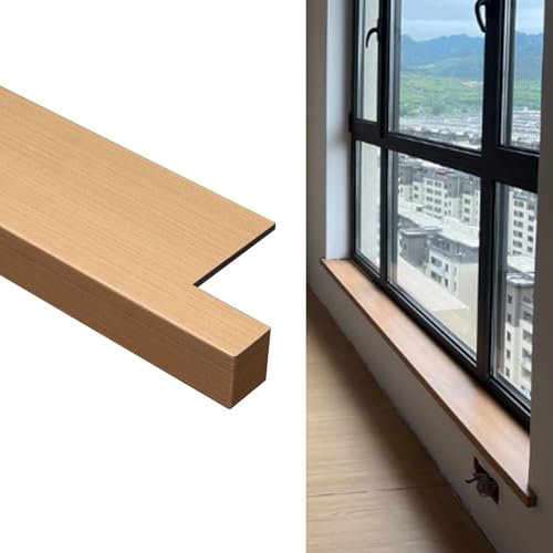Alfeizar Ventana Molduras de Madera para el Hogar, Alféizares de Ventanas, Protectores de Alféizar de Ventana Duraderos, Protectores/Cubiertas de Alféizar de Ventana de Tamaño Personalizado(Style B,14